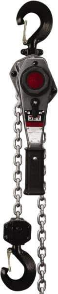 Jet - 3,000 Lb Lifting Capacity, 15' Lift Height, Lever with Overload Protection Hoist - Made from Chain, 75 Lb Avg Pull to Lift Rated Load - Exact Tool & Supply