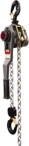 Jet - 6,000 Lb Lifting Capacity, 15' Lift Height, Lever with Overload Protection Hoist - Made from Chain - Exact Tool & Supply