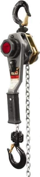 Jet - 2,000 Lb Lifting Capacity, 10' Lift Height, Lever with Overload Protection Hoist - Made from Chain - Exact Tool & Supply