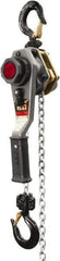Jet - 2,000 Lb Lifting Capacity, 10' Lift Height, Lever with Overload Protection Hoist - Made from Chain - Exact Tool & Supply