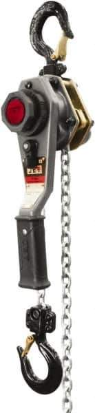 Jet - 2,000 Lb Lifting Capacity, 5' Lift Height, Lever with Overload Protection Hoist - Made from Chain - Exact Tool & Supply