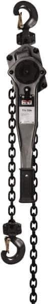 Jet - 3,000 Lb Lifting Capacity, 20' Lift Height, Lever Hoist - Made from Chain, 49 Lb Avg Pull to Lift Rated Load - Exact Tool & Supply