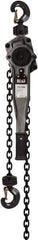 Jet - 3,000 Lb Lifting Capacity, 20' Lift Height, Lever Hoist - Made from Chain, 49 Lb Avg Pull to Lift Rated Load - Exact Tool & Supply