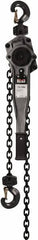 Jet - 3,000 Lb Lifting Capacity, 15' Lift Height, Lever Hoist - Made from Chain, 49 Lb Avg Pull to Lift Rated Load - Exact Tool & Supply