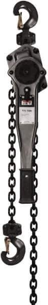 Jet - 3,000 Lb Lifting Capacity, 5' Lift Height, Lever Hoist - Made from Chain, 49 Lb Avg Pull to Lift Rated Load - Exact Tool & Supply