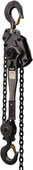 Jet - 12,000 Lb Lifting Capacity, 15' Lift Height, Lever Hoist - Made from Chain, 77 Lb Avg Pull to Lift Rated Load - Exact Tool & Supply