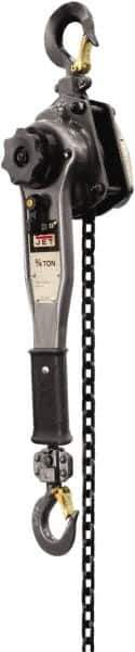Jet - 1,500 Lb Lifting Capacity, 10' Lift Height, Lever Hoist - Made from Chain, 31 Lb Avg Pull to Lift Rated Load - Exact Tool & Supply