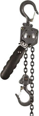 Jet - 1,000 Lb Lifting Capacity, 10' Lift Height, Puller Hoist - Made from Chain, 86 Lb Avg Pull to Lift Rated Load - Exact Tool & Supply