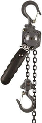 Jet - 1,000 Lb Lifting Capacity, 5' Lift Height, Puller Hoist - Made from Chain, 86 Lb Avg Pull to Lift Rated Load - Exact Tool & Supply