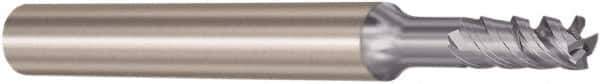 Seco - 4mm, 10mm LOC, 6mm Shank Diam, 57mm OAL, 4 Flute, Solid Carbide Square End Mill - Single End, SIRON-A Finish, Spiral Flute, 48° Helix, Right Hand Cut, Right Hand Flute, Series JS554 - Exact Tool & Supply