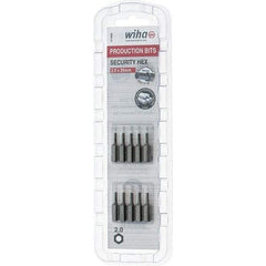 Wiha - 2mm Hex Screwdriver Bit - 1/4" Drive, 1" OAL - Exact Tool & Supply