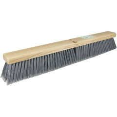 24″ Green Works Sweep, Fine Grey Fill with Rubberwood Block - Exact Tool & Supply
