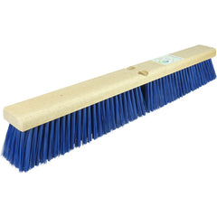 24″ Green Works Sweep, Medium Blue Fill with Rubberwood Block - Exact Tool & Supply