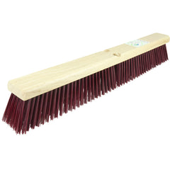 24″ Green Works Sweep, Coarse Maroon Fill with Rubberwood Block - Exact Tool & Supply