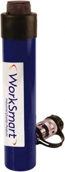 Value Collection - 10 Ton, 5.95" Stroke, 13.33 Cu In Oil Capacity, Portable Hydraulic Threaded Cylinder - 2.24 Sq In Effective Area, 11.46" Lowered Ht., 17.41" Max Ht., 1.49" Plunger Rod Diam, 10,000 Max psi - Exact Tool & Supply