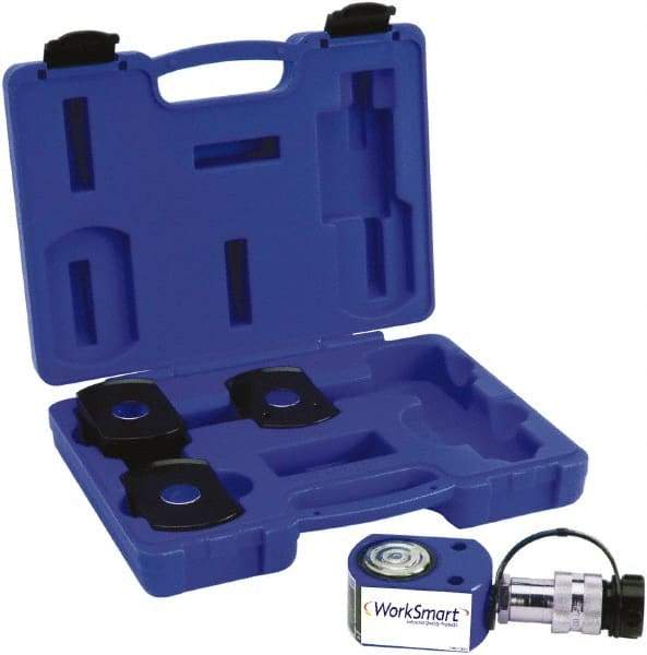 Value Collection - 10 Ton, 0.43" Stroke, 1.01 Cu In Oil Capacity, Portable Hydraulic Flat Body Kit Cylinder - 2.36 Sq In Effective Area, 1.69" Lowered Ht., 2.12" Max Ht., 1.73" Cyl Bore Diam, 1.5" Plunger Rod Diam, 10,000 Max psi - Exact Tool & Supply