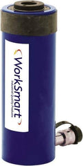 Value Collection - 30 Ton, 6.11" Stroke, 38.67 Cu In Oil Capacity, Portable Hydraulic Hollow Hole Cylinder - 6.32 Sq In Effective Area, 13.02" Lowered Ht., 19.13" Max Ht., 2.84" Cyl Bore Diam, 2.48" Plunger Rod Diam, 10,000 Max psi - Exact Tool & Supply