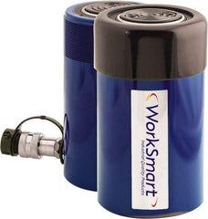 Value Collection - 55 Ton, 4.06" Stroke, 44.57 Cu In Oil Capacity, Portable Hydraulic Single Acting Cylinder - 10.98 Sq In Effective Area, 8.94" Lowered Ht., 13" Max Ht., 3.74" Cyl Bore Diam, 3.15" Plunger Rod Diam, 10,000 Max psi - Exact Tool & Supply