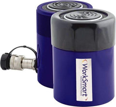 Value Collection - 55 Ton, 2.01" Stroke, 21.97 Cu In Oil Capacity, Portable Hydraulic Single Acting Cylinder - 10.98 Sq In Effective Area, 6.93" Lowered Ht., 8.94" Max Ht., 3.74" Cyl Bore Diam, 3.15" Plunger Rod Diam, 10,000 Max psi - Exact Tool & Supply