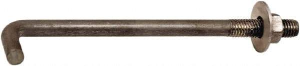Value Collection - 5/8-11, 6" OAL Bent Anchor Bolt - Grade 2 Steel - Exact Tool & Supply