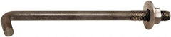 Value Collection - 5/8-11, 6" OAL Bent Anchor Bolt - Grade 2 Steel - Exact Tool & Supply