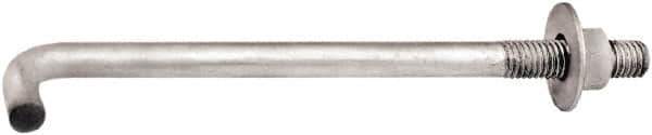 Import - 1-8, 24" OAL Bent Anchor Bolt - Grade 2 Steel - Exact Tool & Supply