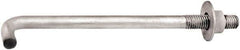 Import - 1/2-13, 12" OAL Bent Anchor Bolt - Grade 2 Steel - Exact Tool & Supply