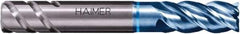 HAIMER - 1", 4 Flute, Single End, Solid Carbide, Corner Chamfer End Mill - 4-1/2" OAL, Right Hand Flute, 2" LOC, Right Hand Cut - Exact Tool & Supply
