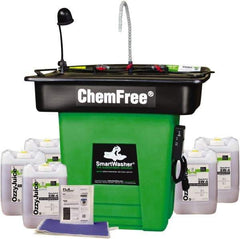 CRC - Free Standing Water-Based Parts Washer - 25 Gal Max Operating Capacity, HDPE Tank, 42" High x 47" Long x 38" Wide, 110 Input Volts - Exact Tool & Supply