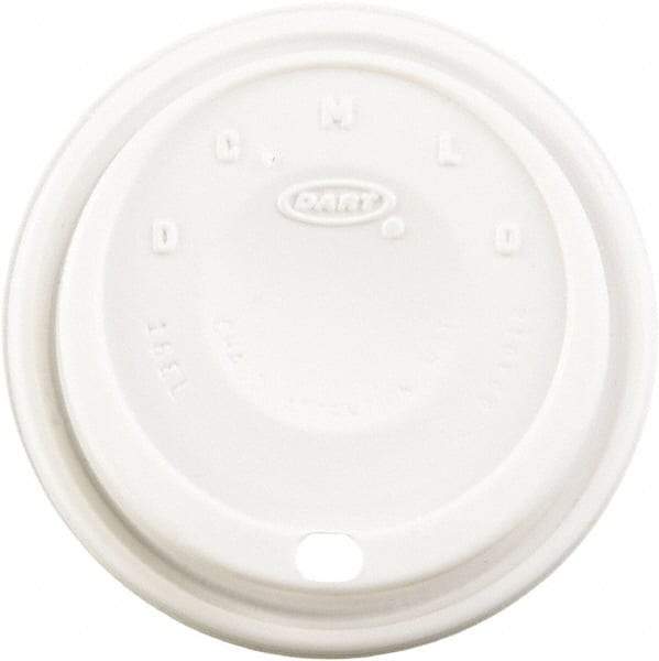 DART - Cappuccino Dome Sipper Lids, Fits 12-24 oz Cups, 1000/Carton - White - Exact Tool & Supply