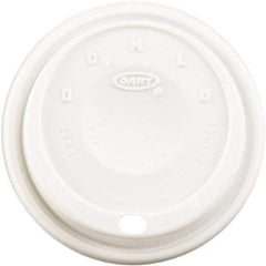 DART - Cappuccino Dome Sipper Lids, Fits 12-24 oz Cups, 1000/Carton - White - Exact Tool & Supply