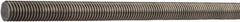 Value Collection - 1-1/2-12 UNF (Fine), 3' Long, Stainless Steel General Purpose Threaded Rod - Uncoated, Right Hand Thread - Exact Tool & Supply