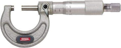 SPI - 75 to 100mm Range, 0.01mm Graduation, Mechanical Outside Micrometer - Ratchet Stop Thimble, 60mm Throat Depth, Accurate to 0.005mm - Exact Tool & Supply