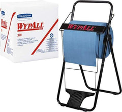 WypAll - X70 1/4 Fold Shop Towel/Industrial Wipes - Poly Pack, 12-1/2" x 12-1/2" Sheet Size, White - Exact Tool & Supply