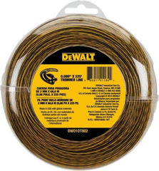 DeWALT - 0.08" Diam, 225' Long String Trimmer Replacment Line - For DCST920B, DCST920P1, DCST970X1, DCST990B, DCST990H1, DCST990M1 - Exact Tool & Supply