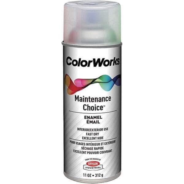 Krylon - Clear, 11 oz Net Fill, Flat, Enamel Spray Paint - 15 to 18 Sq Ft per Can, 16 oz Container - Exact Tool & Supply