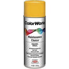 Krylon - Sunshine Yellow, 11 oz Net Fill, Gloss, Enamel Spray Paint - 15 to 18 Sq Ft per Can, 16 oz Container - Exact Tool & Supply