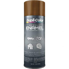 Dupli-Color - Leather Brown, Gloss, Acrylic Enamel Spray Paint - 12 to 14 Sq Ft per Can, 12 oz Container - Exact Tool & Supply