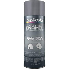 Dupli-Color - Machinery Gray, Gloss, Acrylic Enamel Spray Paint - 12 to 14 Sq Ft per Can, 12 oz Container - Exact Tool & Supply