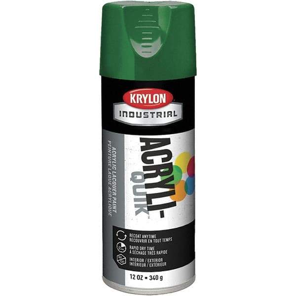 Krylon - Emerald Green, 12 oz Net Fill, Gloss, Aerosol Spray Paint - 15 to 20 Sq Ft per Can, 16 oz Container - Exact Tool & Supply