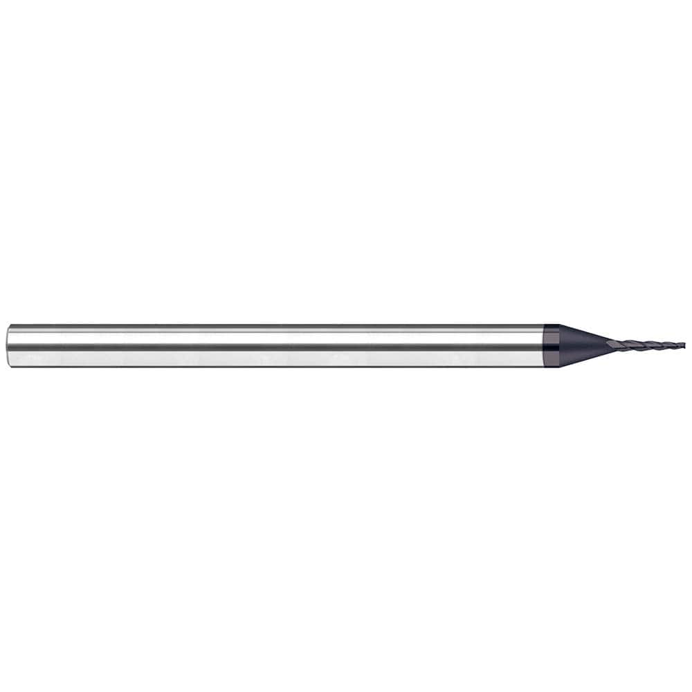 Harvey Tool - 0.5° per Side 0.09" Small End Diam 1/2" LOC 3-Flute Solid Carbide Tapered Square End Mill - Exact Tool & Supply