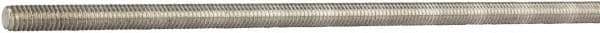 Made in USA - 3/4-10 UNC (Coarse), 6' Long, Aluminum General Purpose Threaded Rod - Uncoated, Right Hand Thread - Exact Tool & Supply