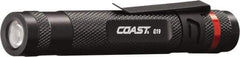 Coast Cutlery - White LED Bulb, 15 Lumens, Industrial/Tactical Flashlight - Black Aluminum Body, 1 AAA Battery Included - Exact Tool & Supply