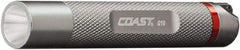 Coast Cutlery - White LED Bulb, 15 Lumens, Industrial/Tactical Flashlight - Silver Aluminum Body, 1 AAA Battery Included - Exact Tool & Supply