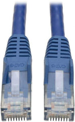 Tripp-Lite - Cat6, 24 AWG, 8 Wires, 550 MHz, Unshielded Network & Ethernet Cable - Blue, PVC, 50' OAL - Exact Tool & Supply