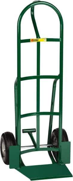 Little Giant - 800 Lb Capacity 49" OAH Hand Truck with Foot Kick - 13-1/2 x 16" Base Plate, Loop Handle, Steel, Pneumatic Wheels - Exact Tool & Supply