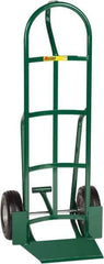 Little Giant - 600 Lb Capacity 49" OAH Hand Truck with Foot Kick - 13-1/2 x 16" Base Plate, Loop Handle, Steel, Flat-Free Microcellular Foam Wheels - Exact Tool & Supply