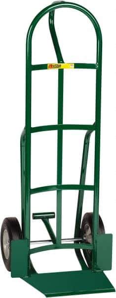 Little Giant - 800 Lb Capacity 49" OAH Hand Truck with Foot Kick - 13-1/2 x 16" Base Plate, Loop Handle, Steel, Solid Rubber Wheels - Exact Tool & Supply