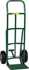 Little Giant - 800 Lb Capacity 47" OAH Hand Truck with Foot Kick - 12 x 14" Base Plate, Continuous Handle, Steel, Pneumatic Wheels - Exact Tool & Supply