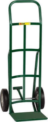 Little Giant - 800 Lb Capacity 47" OAH Hand Truck with Foot Kick - 12 x 14" Base Plate, Continuous Handle, Steel, Solid Rubber Wheels - Exact Tool & Supply